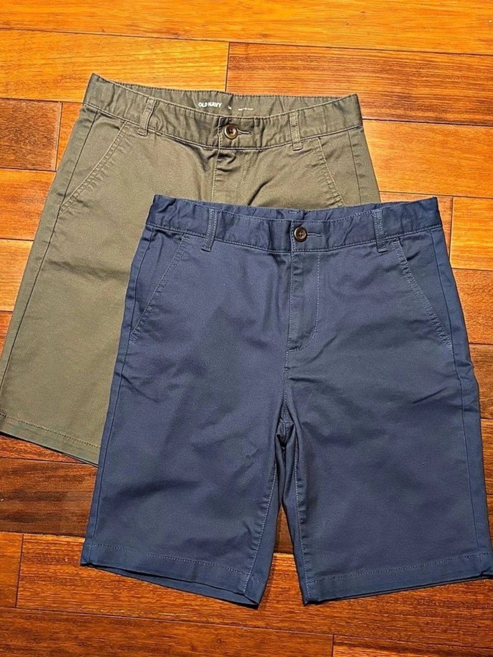 Old Navy Built-In Flex Shorts Boys 14 Blue & Gray 2-Pair